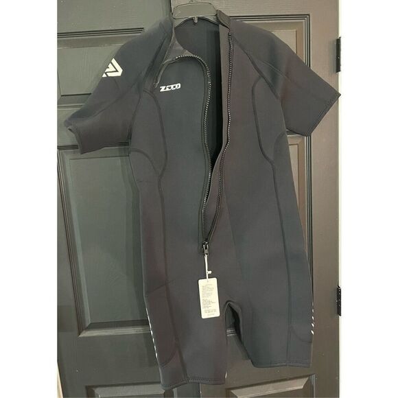 ZCCO Mens Shorty Wetsuits 3mm Neoprene Front Zipper Diving Suit - Picture 4 of 5
